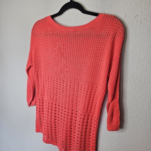 Express Lightweight Sweater Womens S Small Cutouts 3/4 Sleeve Seasonal Layering‎ - Picture 8 of 10